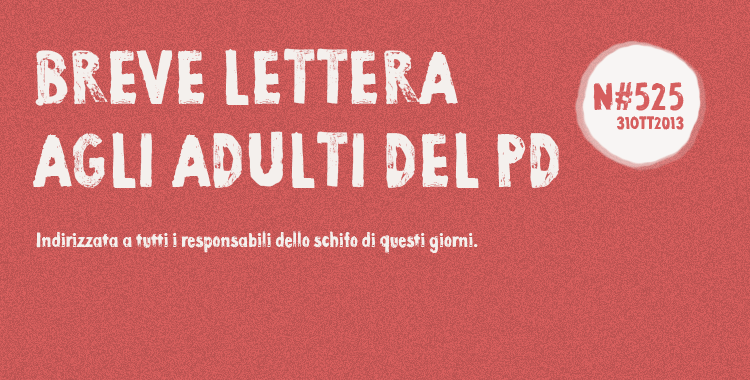 Breve lettera agli adulti del PD.