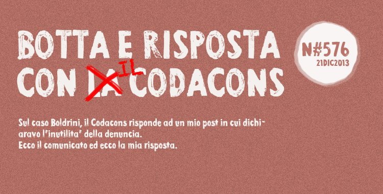 Botta e risposta con il Codacons