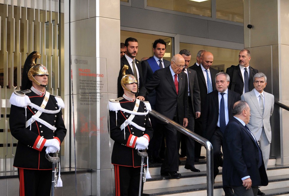 Giorgio Napolitano inaugura la sede di Scienze Politiche a Bari